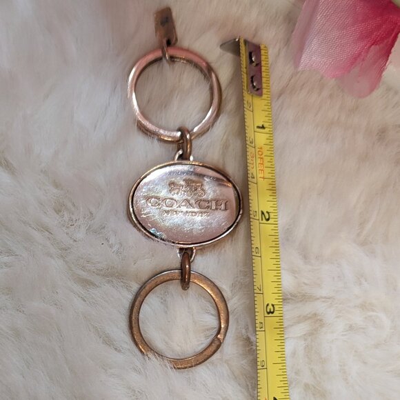 Coach Rose Gold Valet Twist Lock Key Chain - Picture 5 of 5